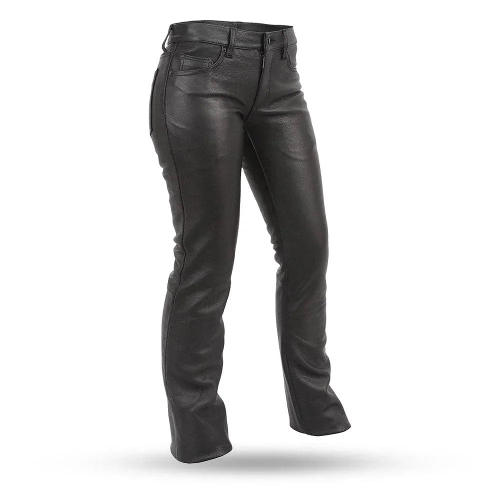 Women’s Leather Riding Pants – Classic Low-Rise Black Leather Pants - Lux Ryder
