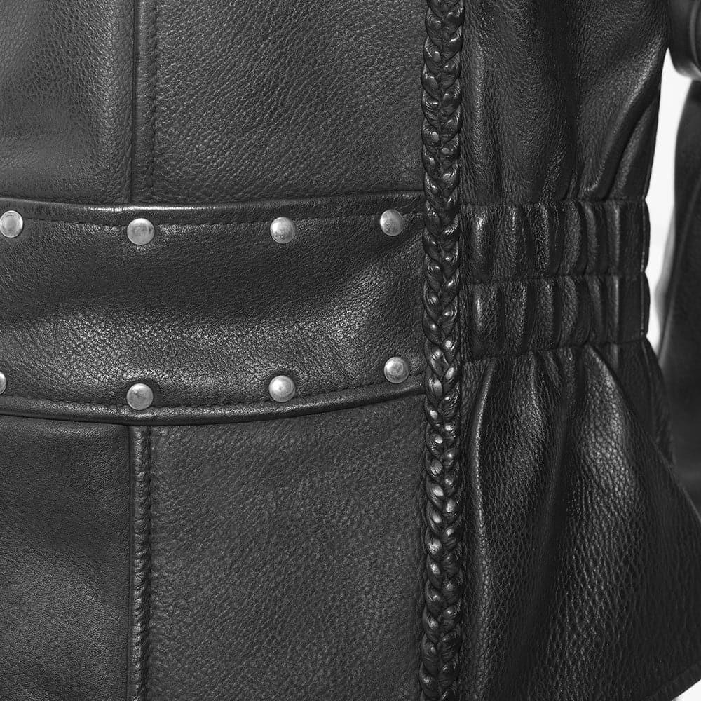 Women’s Heavyweight Leather Motorcycle Jacket - Lux Ryder