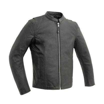 Bambino Kid’s Motorcycle Leather Jacket soft cowhide with center zip and zippered sleeves for easy movement