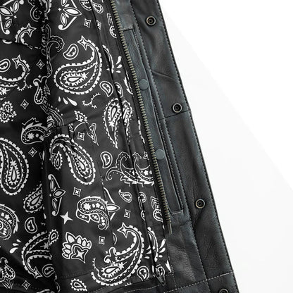 Bandit Men's Leather Motorcycle Vest - Lux Ryder