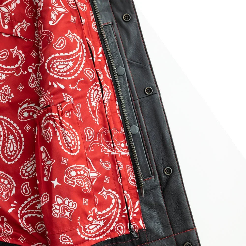 Bandit Men's Leather Motorcycle Vest - Lux Ryder