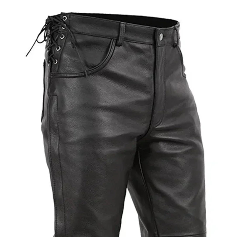 Men’s Leather Riding Pants – Over-Pant Motorcycle Leather Pants - Lux Ryder