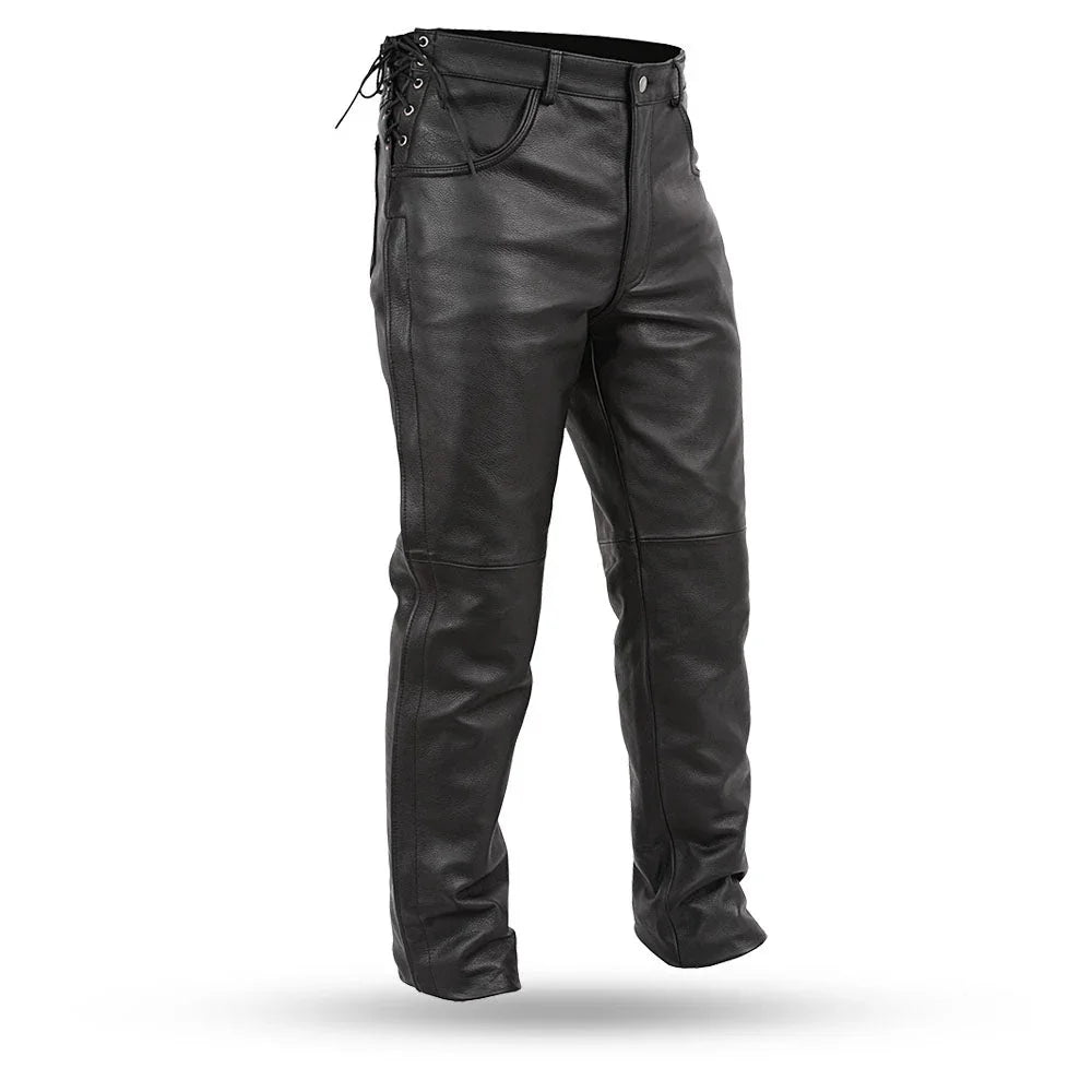 Men’s Leather Riding Pants – Over-Pant Motorcycle Leather Pants - Lux Ryder