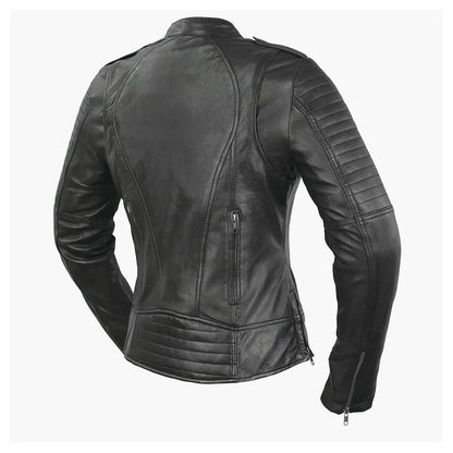 Women’s Lightweight Leather Motorcycle Jacket - Lux Ryder