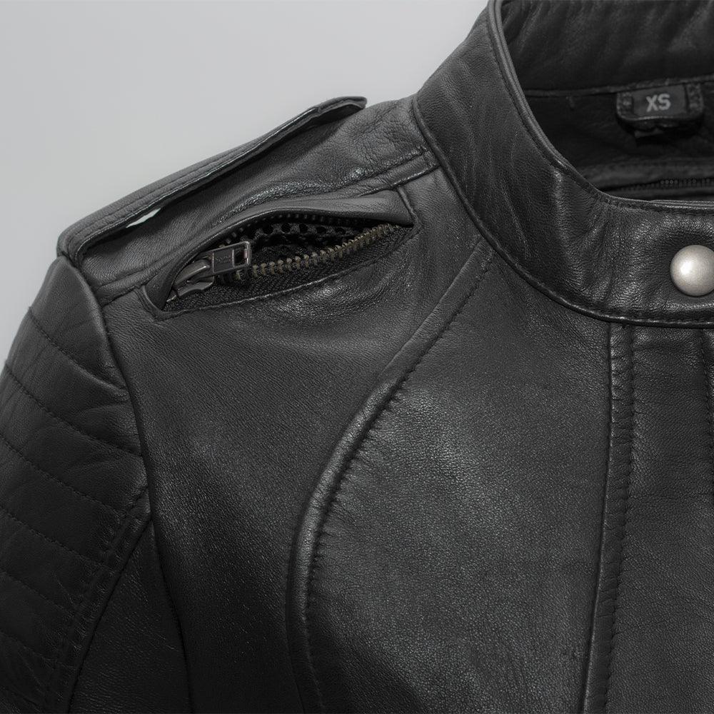 Women’s Lightweight Leather Motorcycle Jacket - Lux Ryder