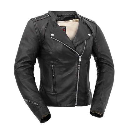 Women’s Lightweight Leather Motorcycle Jacket - Lux Ryder