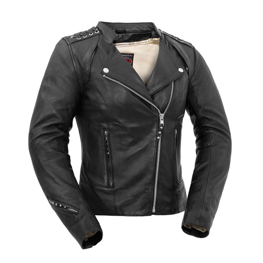 Women’s Lightweight Leather Motorcycle Jacket - Lux Ryder
