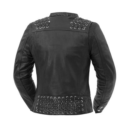 Women’s Lightweight Leather Motorcycle Jacket - Lux Ryder
