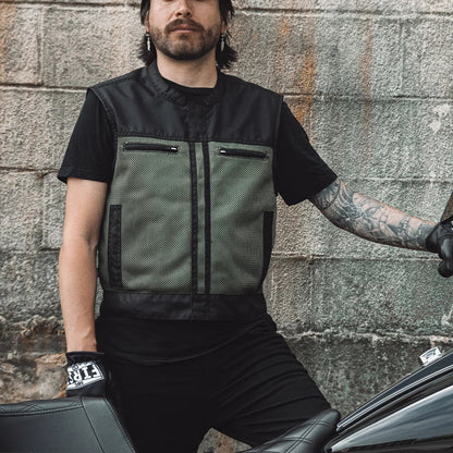 Lowrider Moto Mesh Men's Motorcycle Vest - Lux Ryder
