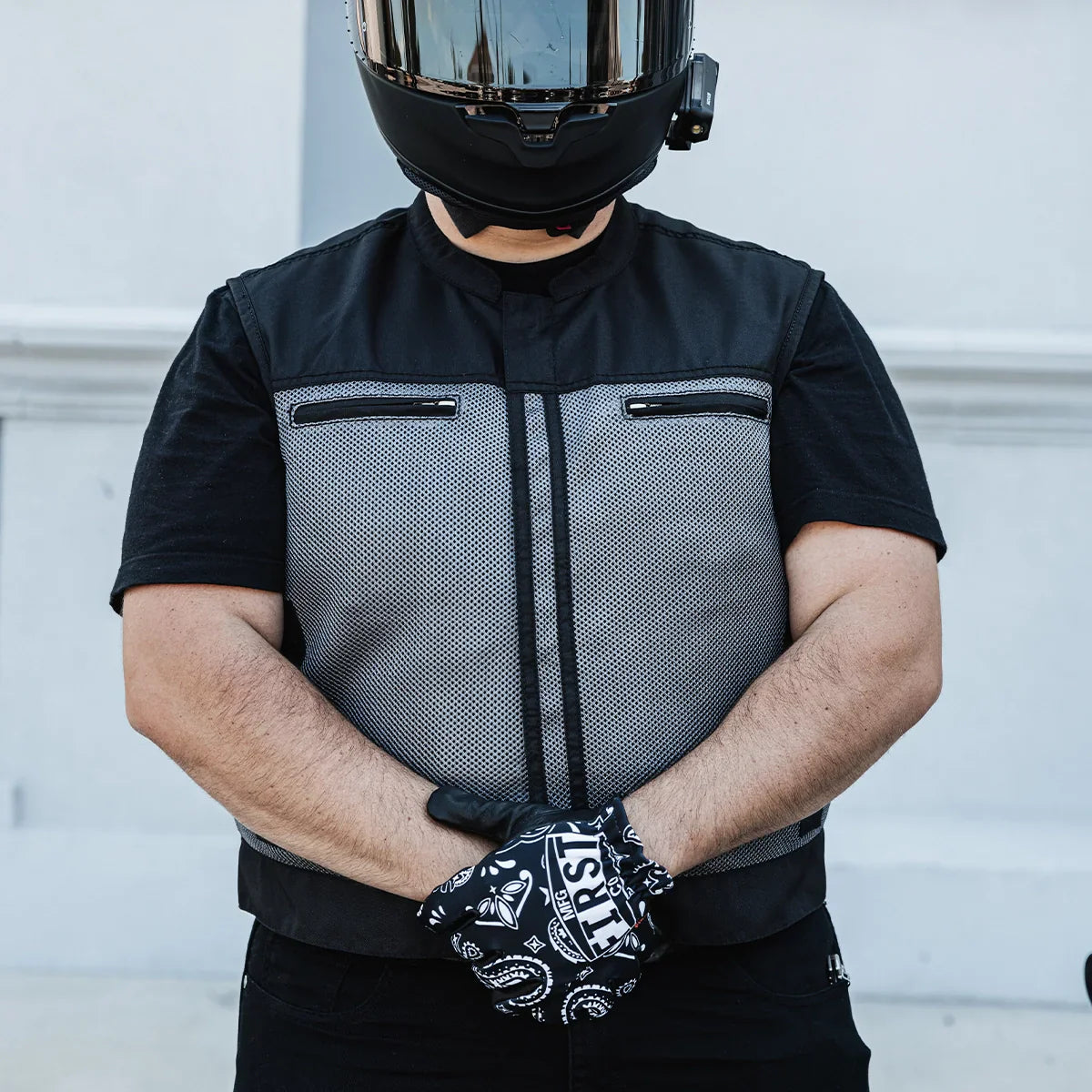 Lowrider Moto Mesh Men's Motorcycle Vest - Lux Ryder