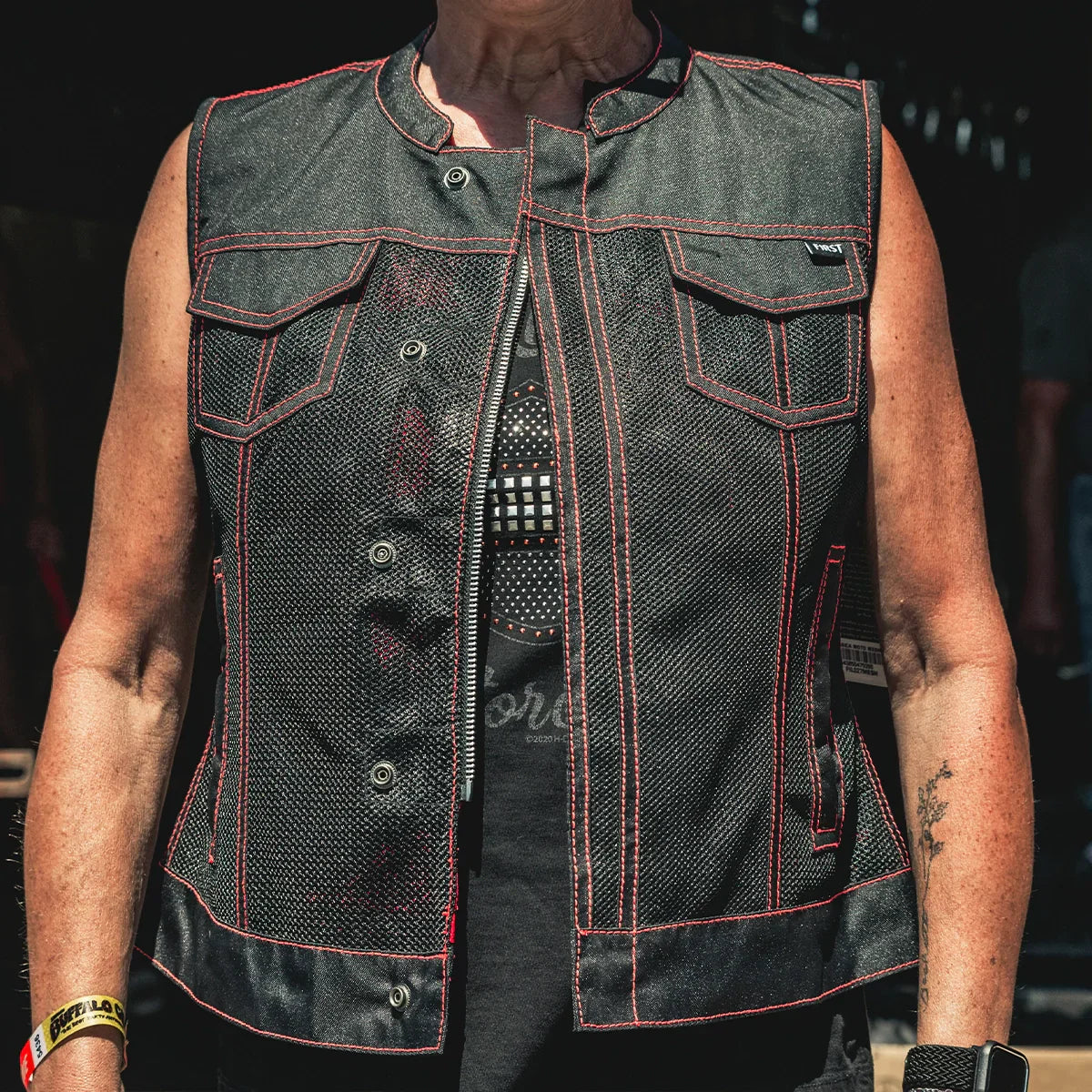 Lowrider Moto Mesh Men's Motorcycle Vest - Lux Ryder