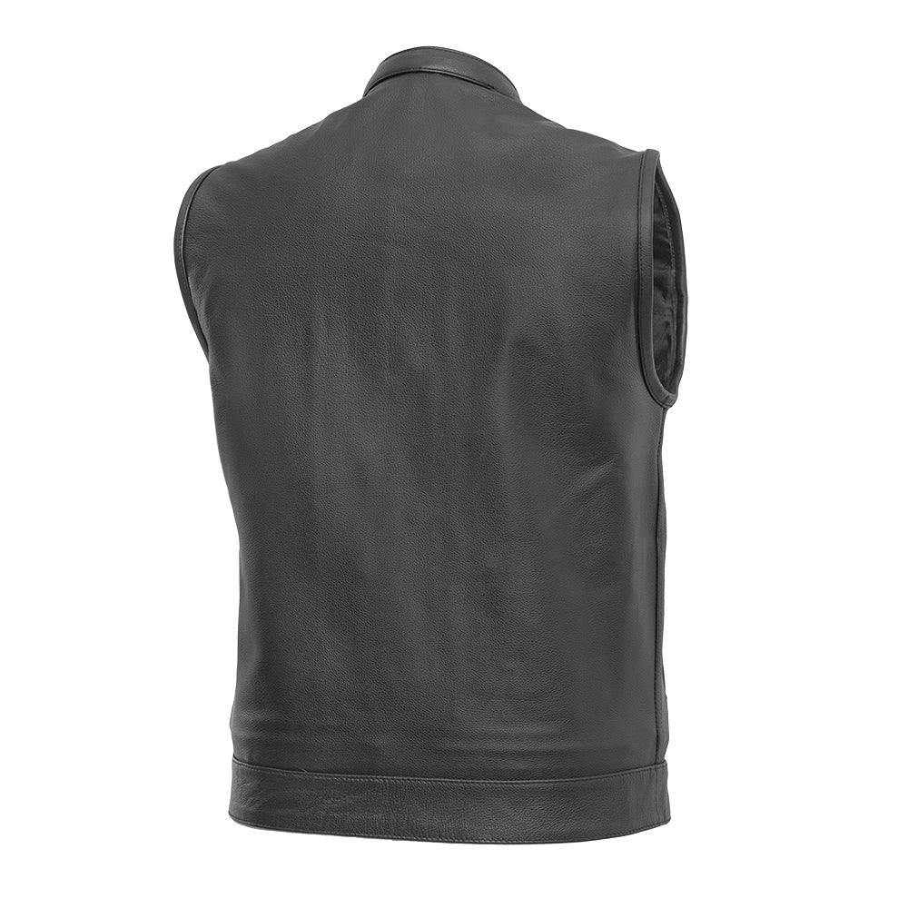 Blaster Men's Leather Motorcycle Vest - Lux Ryder