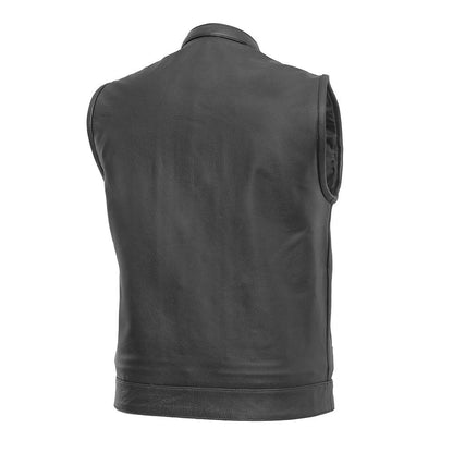 Blaster Men's Leather Motorcycle Vest - Lux Ryder