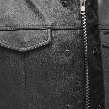 Blaster Men's Leather Motorcycle Vest - Lux Ryder