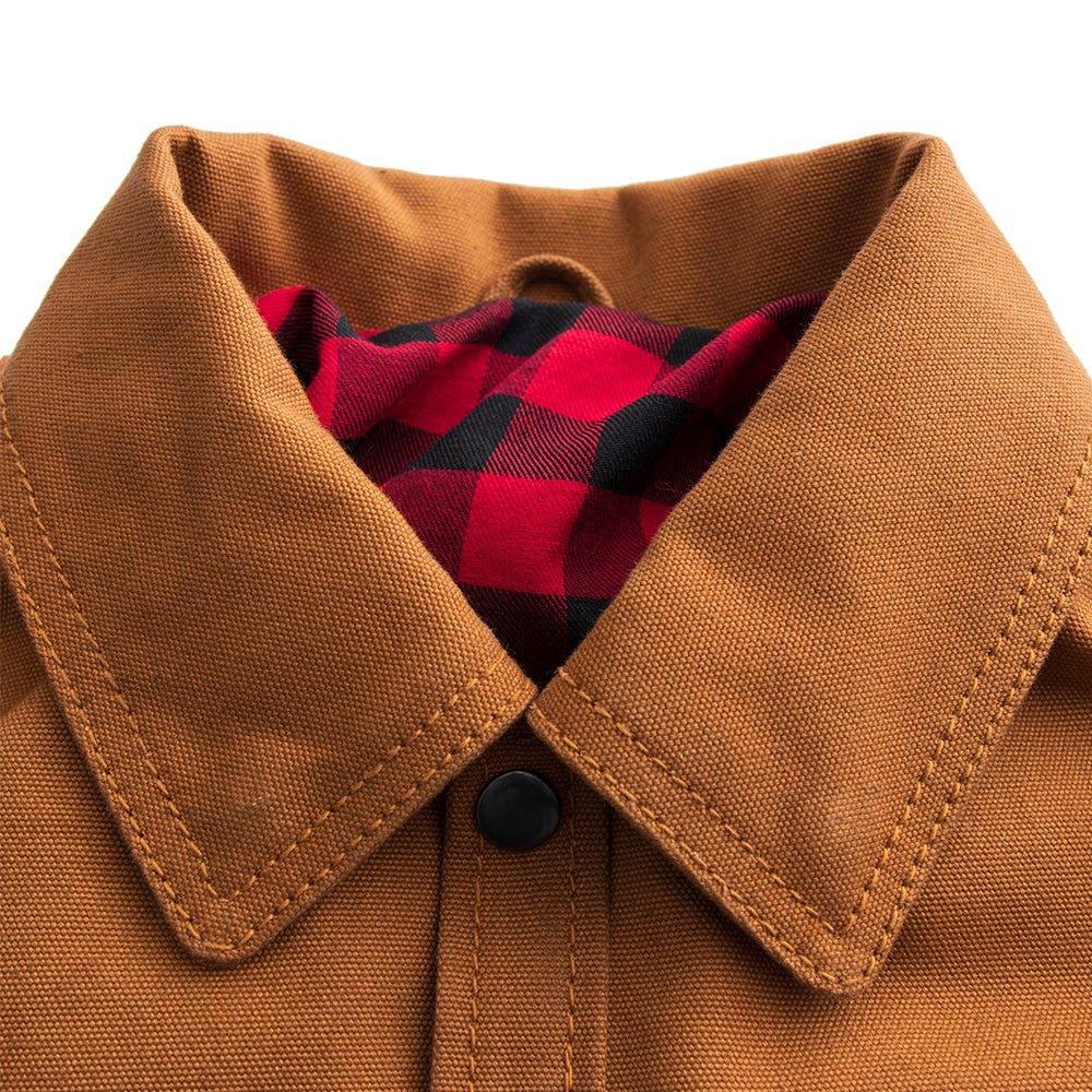 Brawn Men’s Motorcycle Canvas Shirt – Heavy 20oz Duck Canvas Overshirt - Lux Ryder