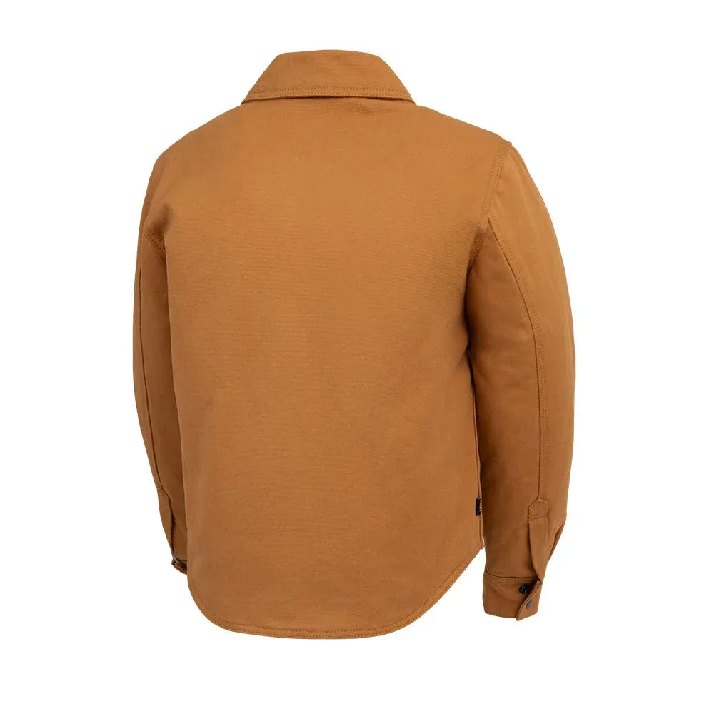 Brawn Men’s Motorcycle Canvas Shirt – Heavy 20oz Duck Canvas Overshirt - Lux Ryder