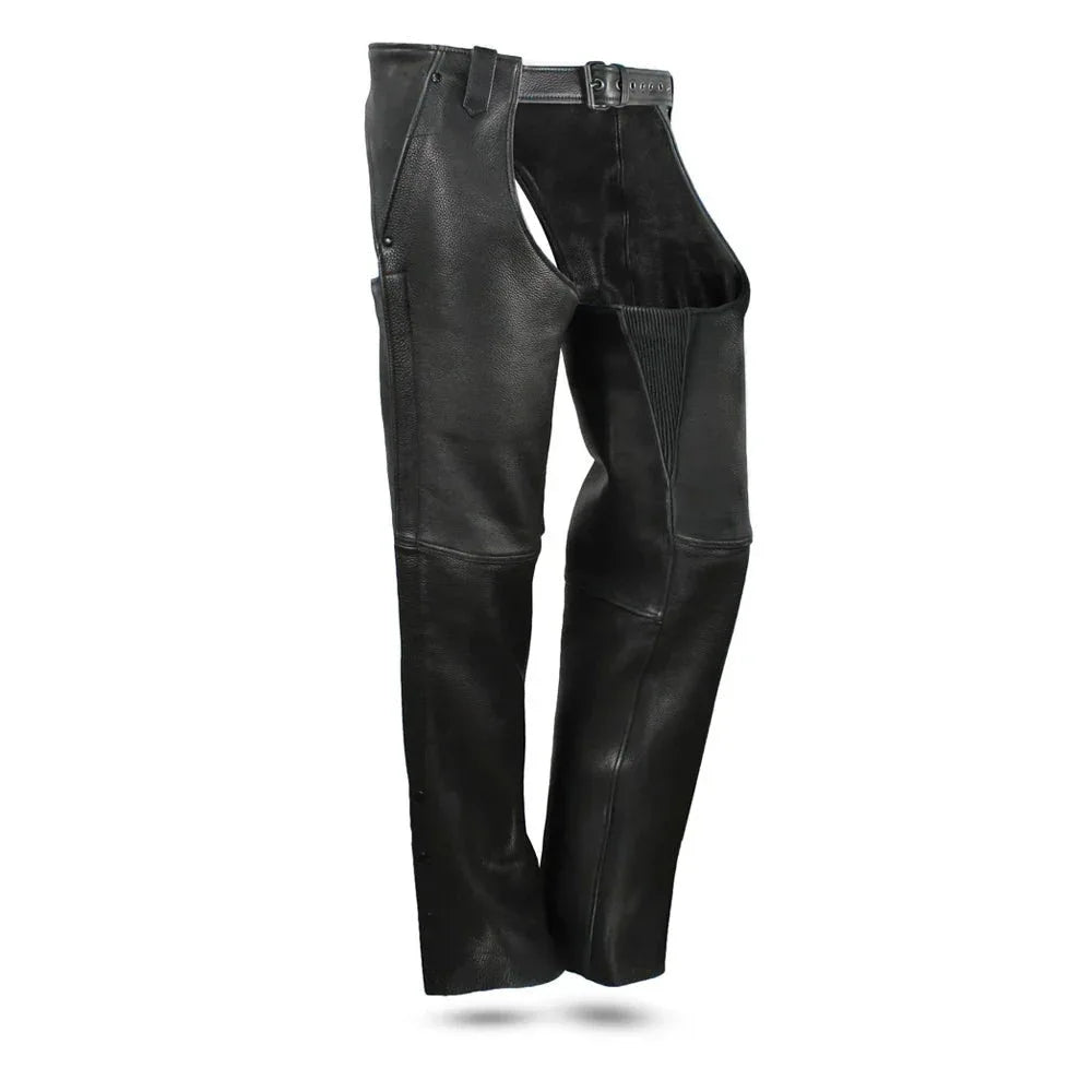 Bully Leather Chaps – Unisex Motorcycle Riding Chaps for Men & Women - Lux Ryder