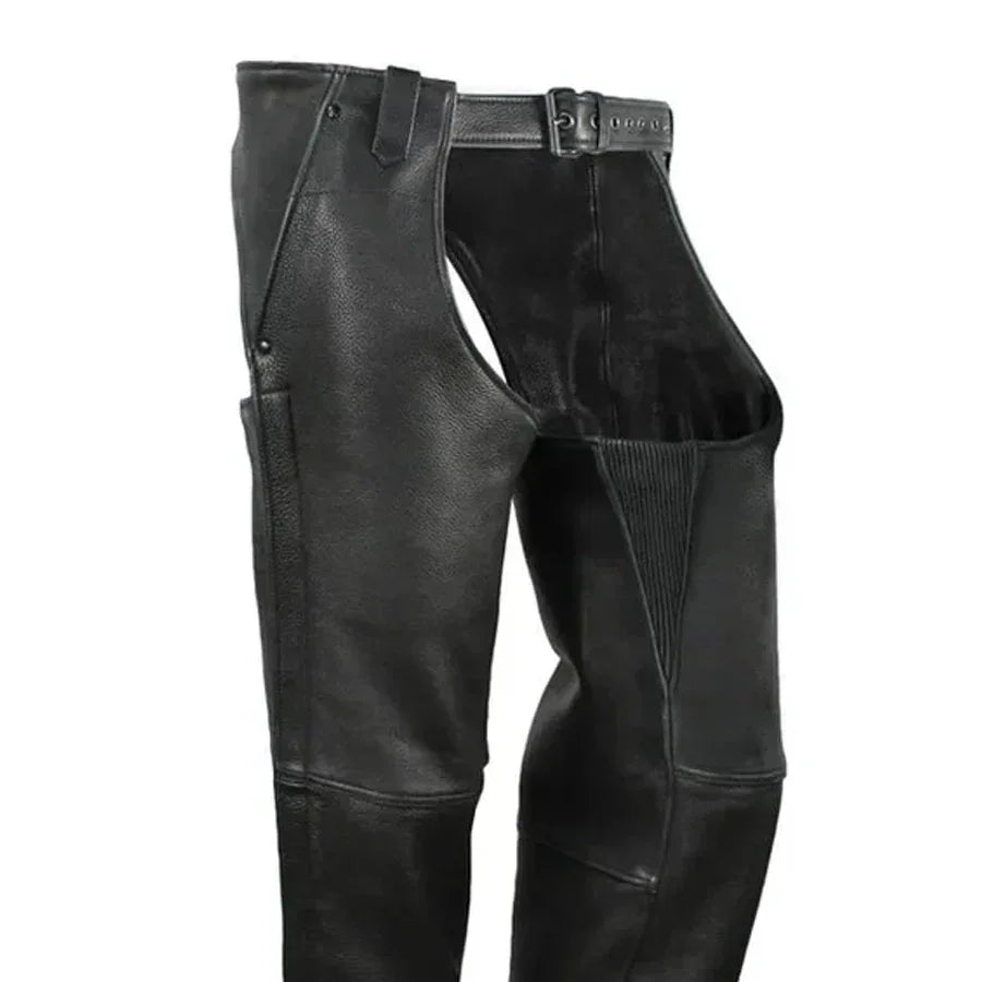 Bully Leather Chaps – Unisex Motorcycle Riding Chaps for Men & Women - Lux Ryder
