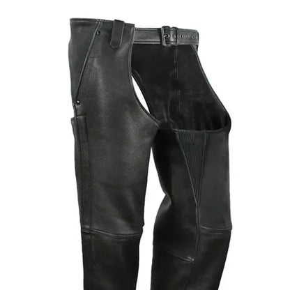 Bully Leather Chaps – Unisex Motorcycle Riding Chaps for Men & Women - Lux Ryder