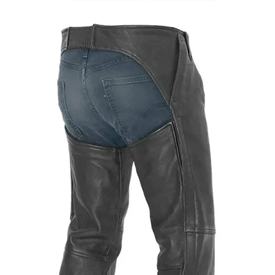 Bully Leather Chaps – Unisex Motorcycle Riding Chaps for Men & Women - Lux Ryder