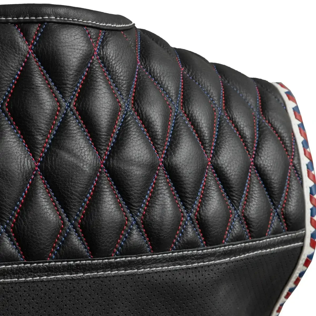 Captain Perforated Men's Motorcycle Leather Vest - Lux Ryder