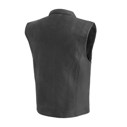 Club House Men's Leather Motorcycle Vest - Lux Ryder