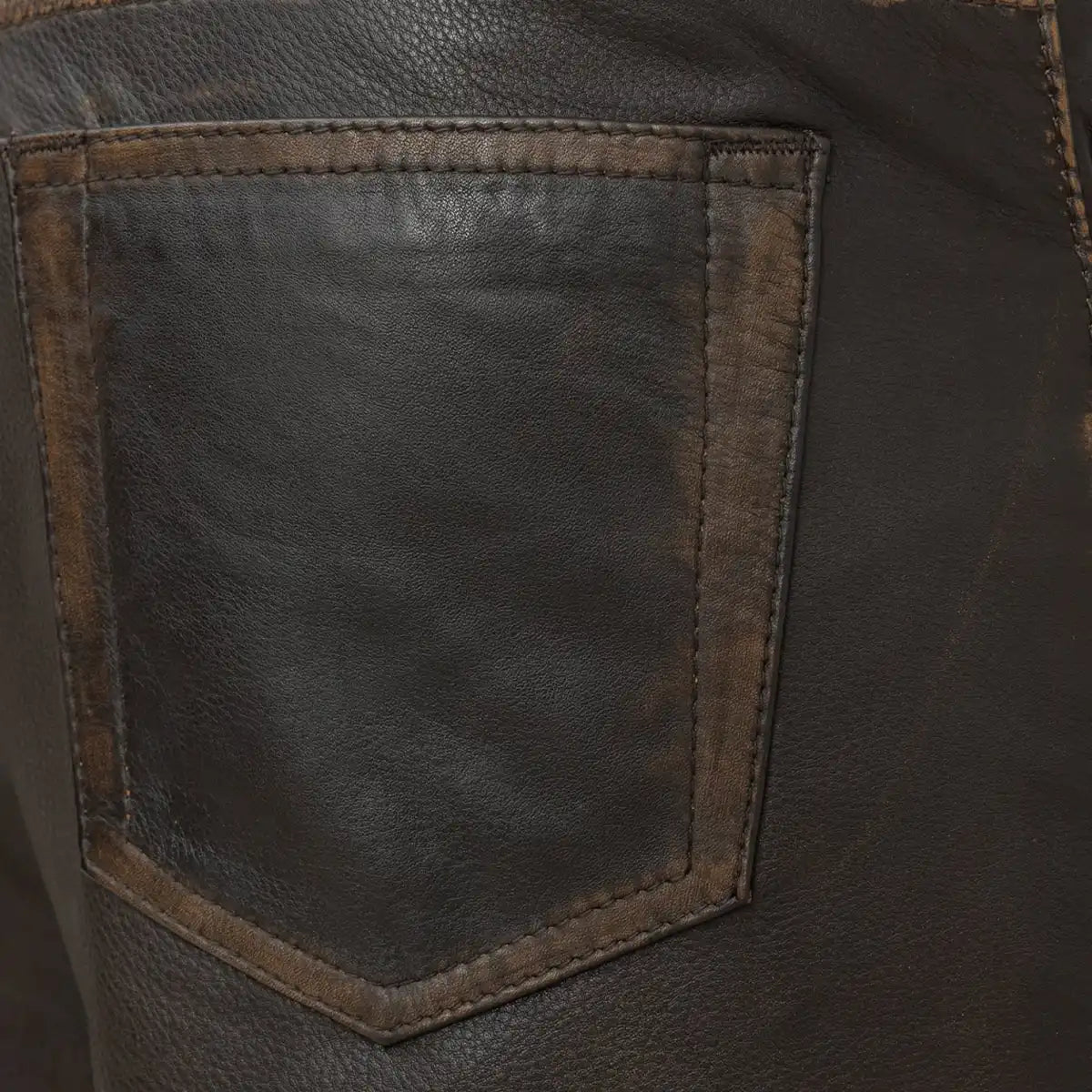 Men’s Leather Riding Pants – Classic Five-Pocket Motorcycle Leather Pants - Lux Ryder