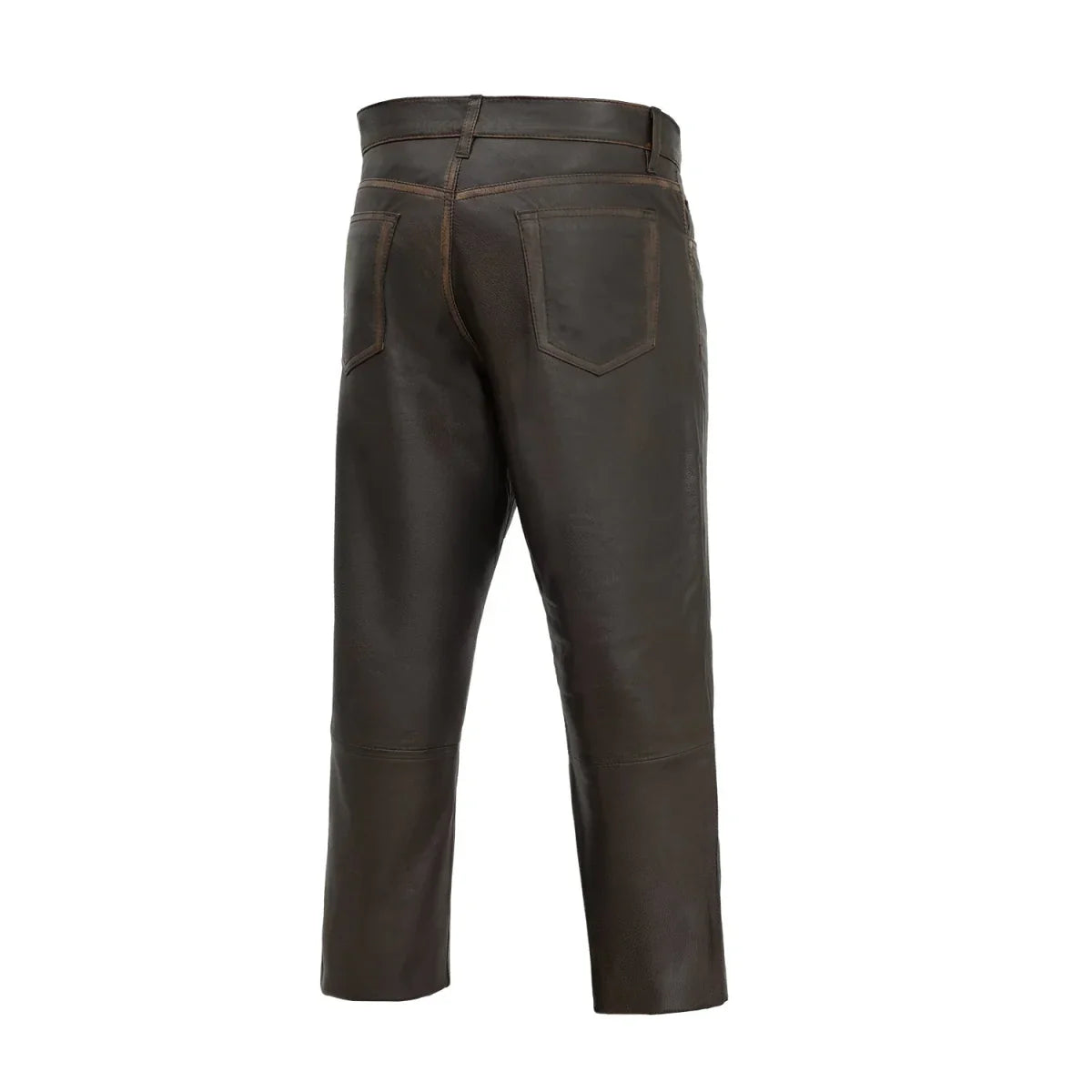 Men’s Leather Riding Pants – Classic Five-Pocket Motorcycle Leather Pants - Lux Ryder