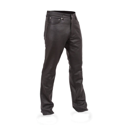 Men’s Leather Riding Pants – Classic Five-Pocket Motorcycle Leather Pants - Lux Ryder