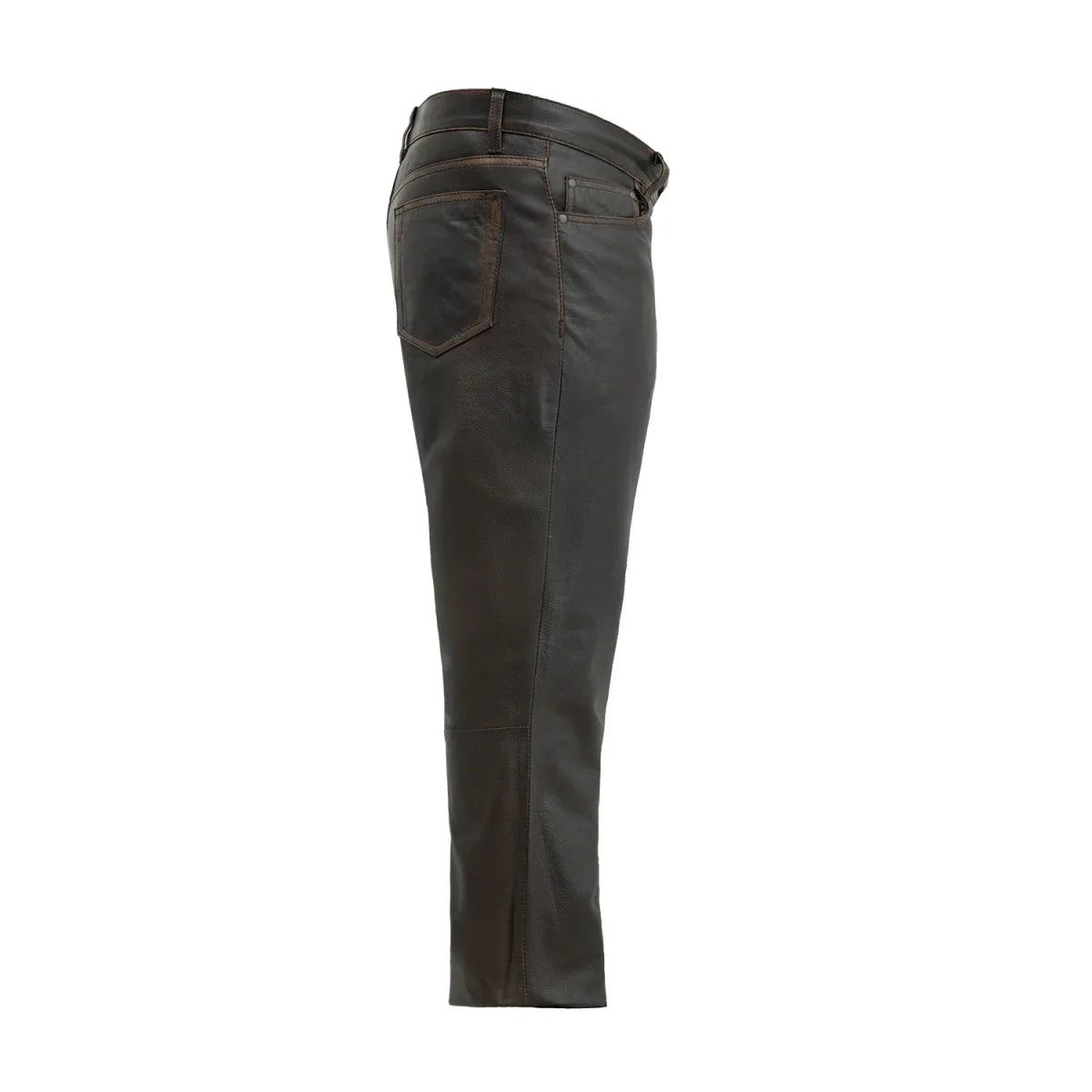 Men’s Leather Riding Pants – Classic Five-Pocket Motorcycle Leather Pants - Lux Ryder