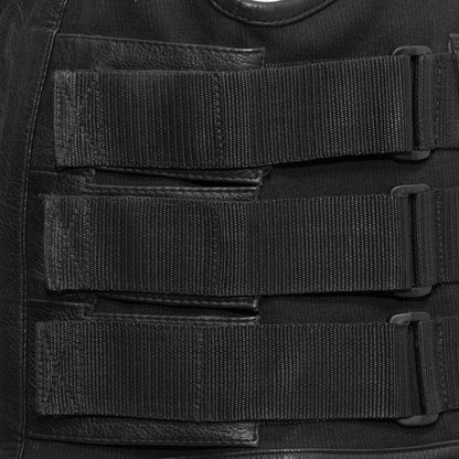 Commando Men's Leather Swat Style Motorcycle Vest - Lux Ryder