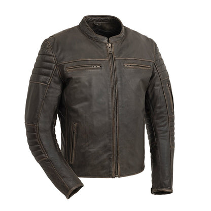 Men Leather Motorcycle Jacket for Daily Riding - Lux Ryder