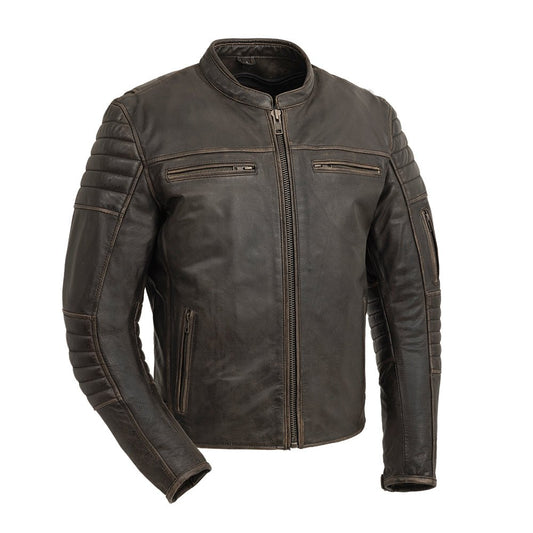 Men Leather Motorcycle Jacket for Daily Riding - Lux Ryder
