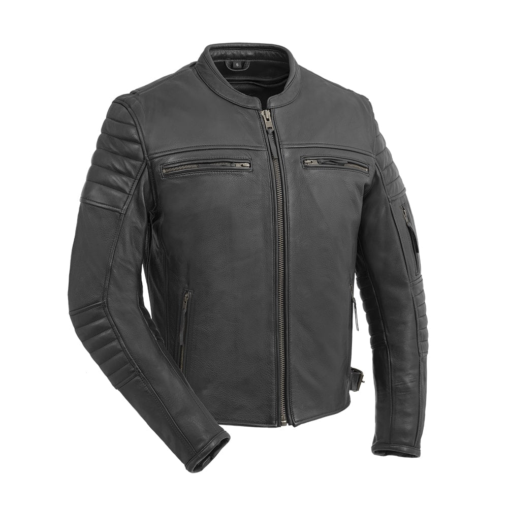 Men Leather Motorcycle Jacket for Daily Riding - Lux Ryder