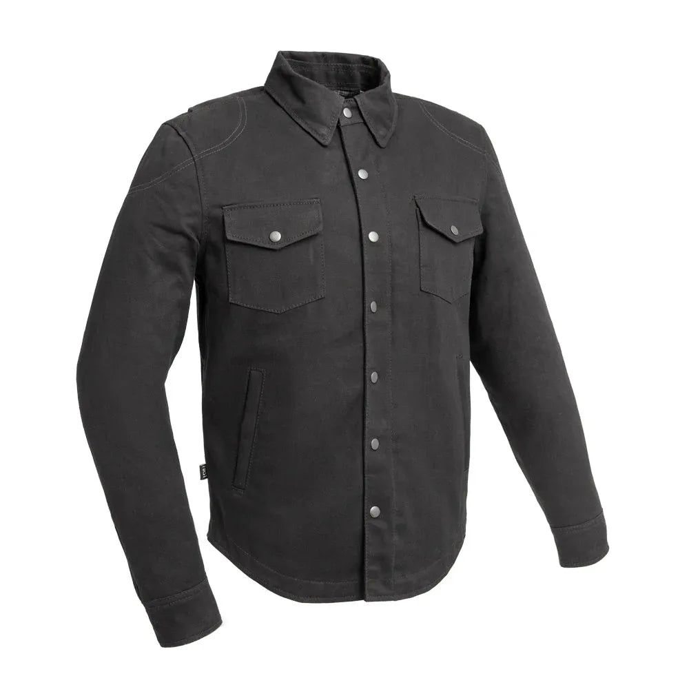 Dagger Men’s Motorcycle Twill Shirt – Reinforced Riding Overshirt - Lux Ryder