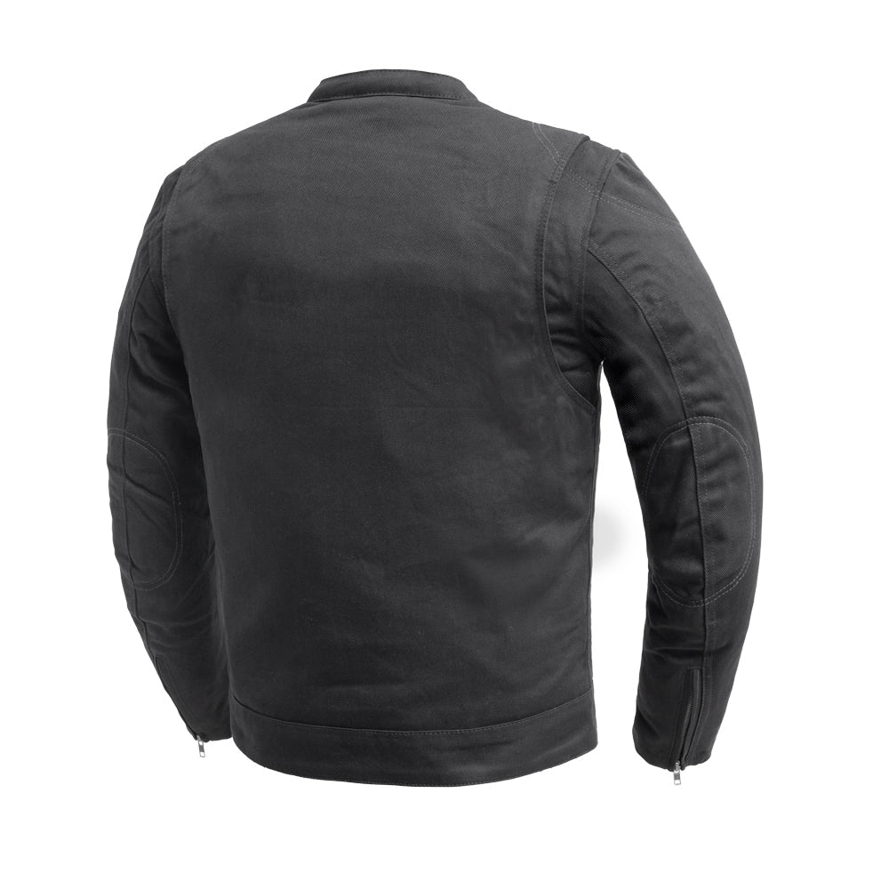 Men Motorcycle Twill Jacket with Reinforced Panels - Lux Ryder