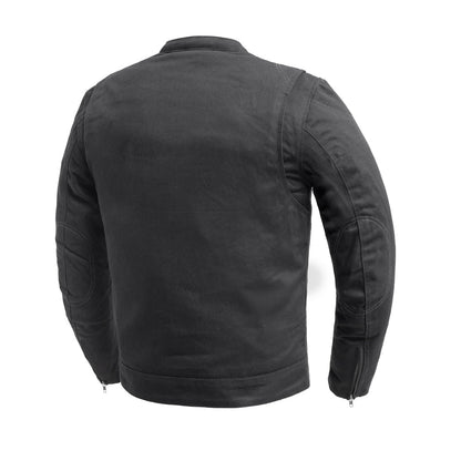 Men Motorcycle Twill Jacket with Reinforced Panels - Lux Ryder