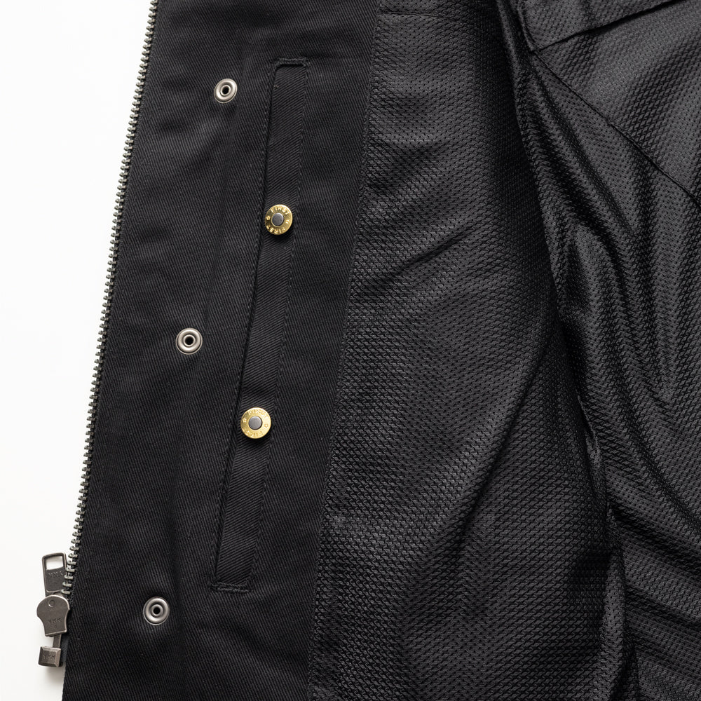 Men Motorcycle Twill Jacket with Reinforced Panels - Lux Ryder