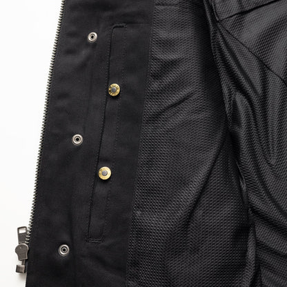 Men Motorcycle Twill Jacket with Reinforced Panels - Lux Ryder