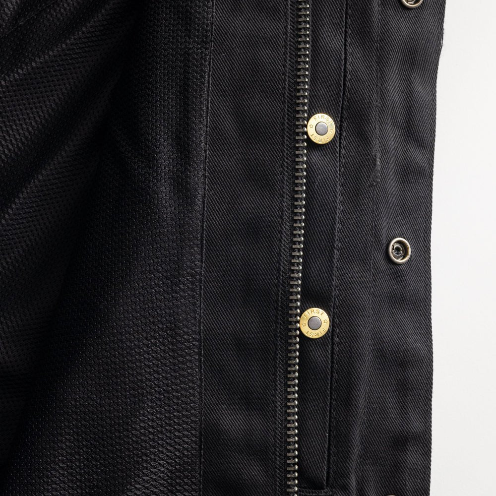 Men Motorcycle Twill Jacket with Reinforced Panels - Lux Ryder