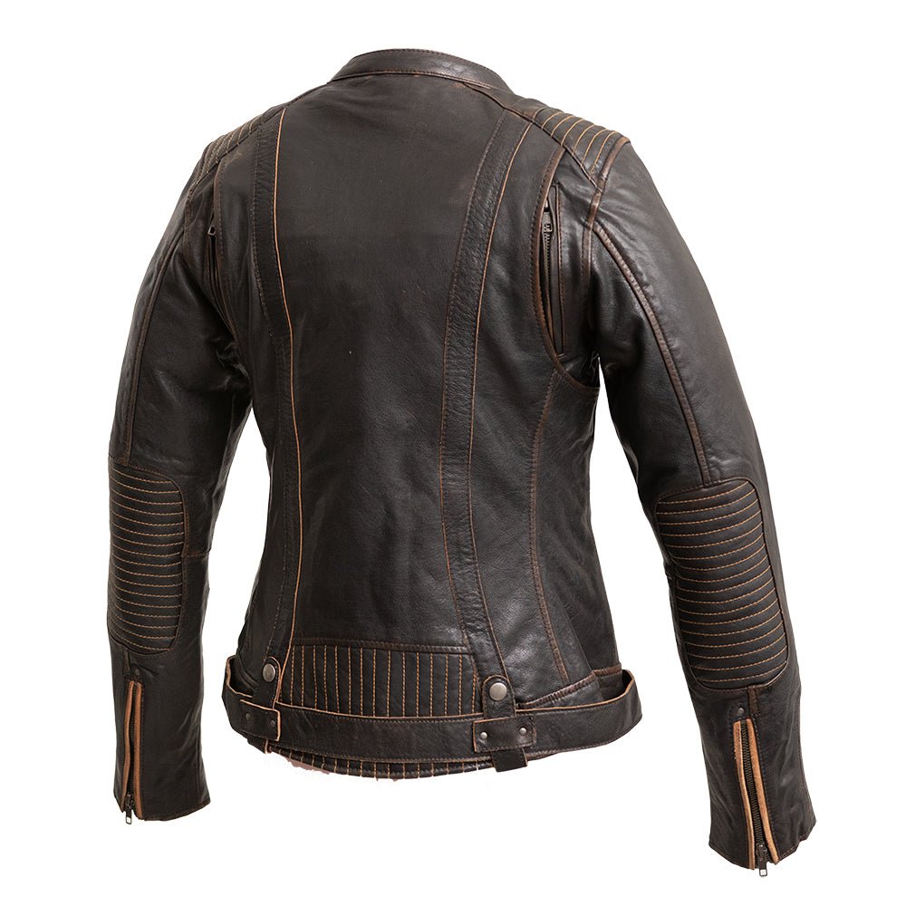 Women’s Leather Motorcycle Jacket with Removable Thermal Liner - Lux Ryder