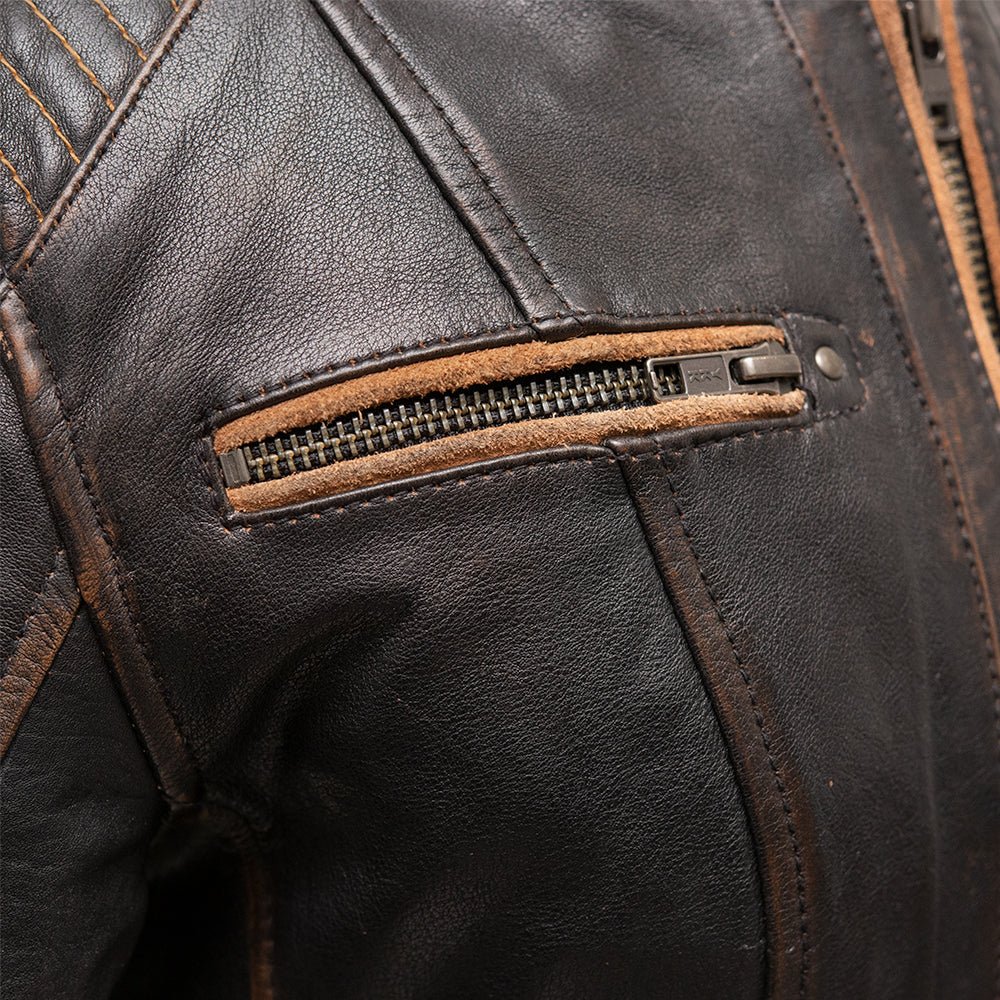 Women’s Leather Motorcycle Jacket with Removable Thermal Liner - Lux Ryder