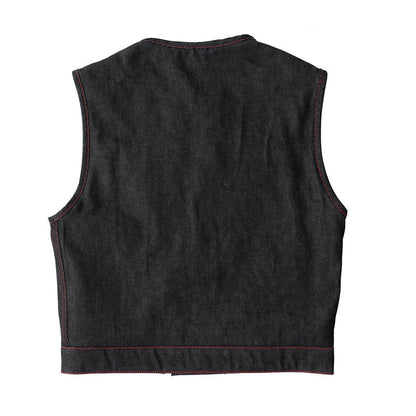 Ember Men's Motorcycle Denim Vest - Lux Ryder