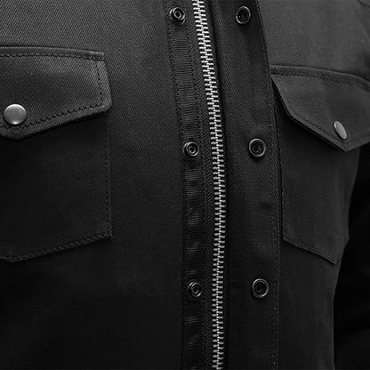 Equalizer Men’s Motorcycle Denim Riding Shirt – Reinforced Overshirt - Lux Ryder