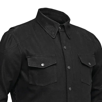 Equalizer Men’s Motorcycle Denim Riding Shirt – Reinforced Overshirt - Lux Ryder