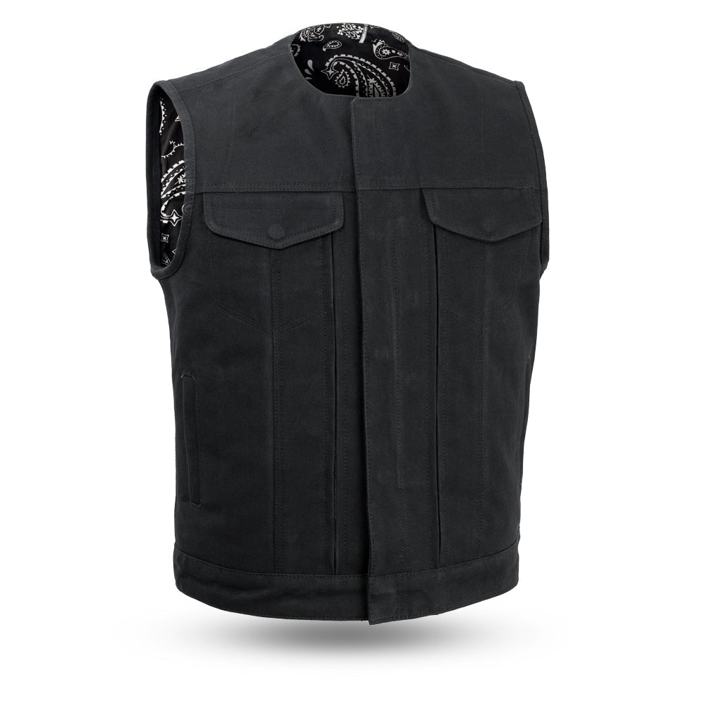 Fairfax V2 Men's Motorcycle Canvas Vest - Lux Ryder