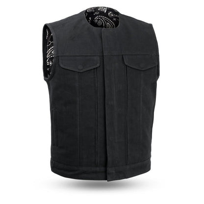 Fairfax V2 Men's Motorcycle Canvas Vest - Lux Ryder