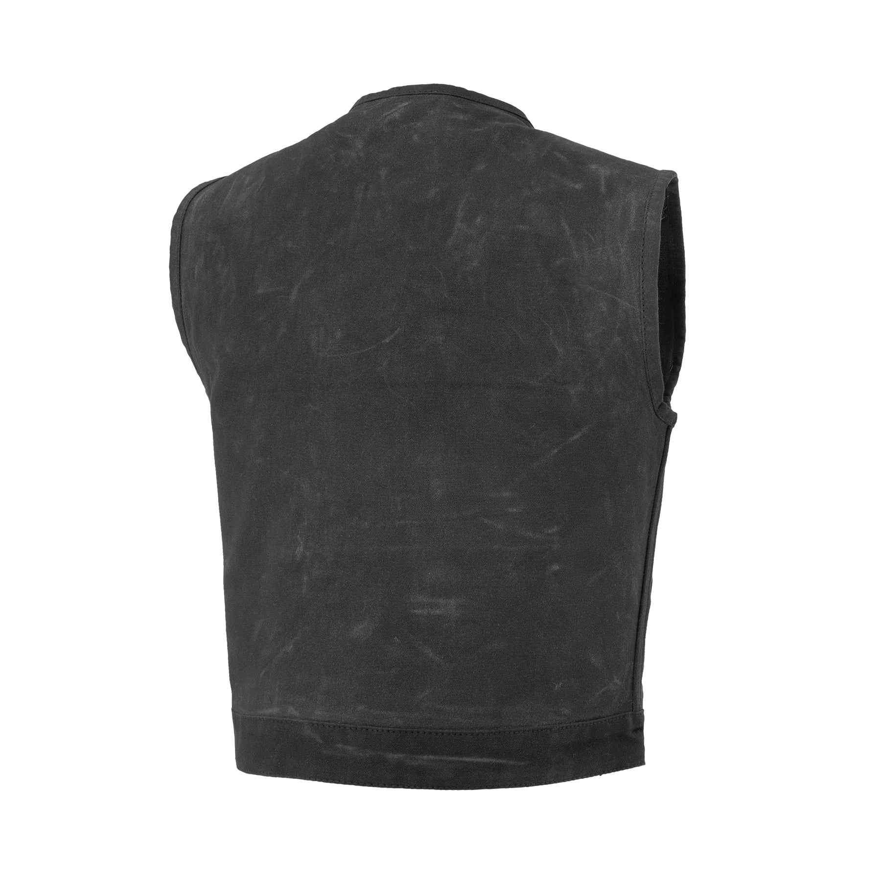 Lowside - Waxed Men's Motorcycle Canvas Vest - Lux Ryder