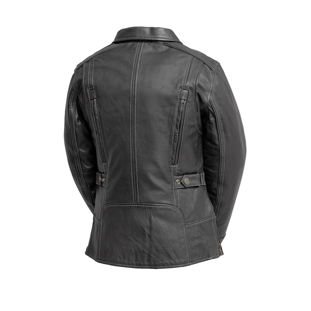 Women’s Leather Motorcycle Jacket with Venting and Adjustable Fit - Lux Ryder