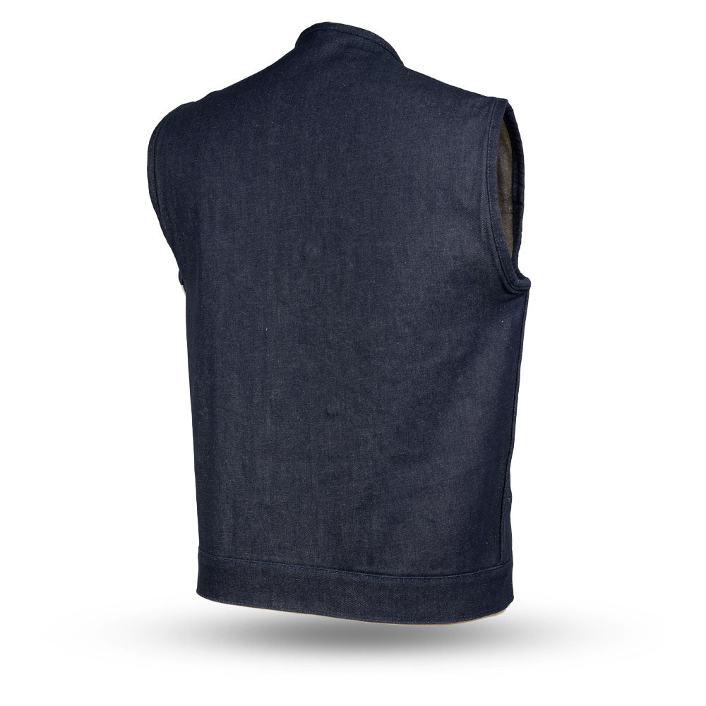 Haywood Men's Motorcycle Denim Vest - Lux Ryder